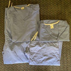 Standard Textile Scrubs, Blue, Large, Two Sets